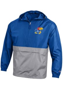 Champion Kansas Jayhawks Mens Blue Primary Logo Light Weight Jacket