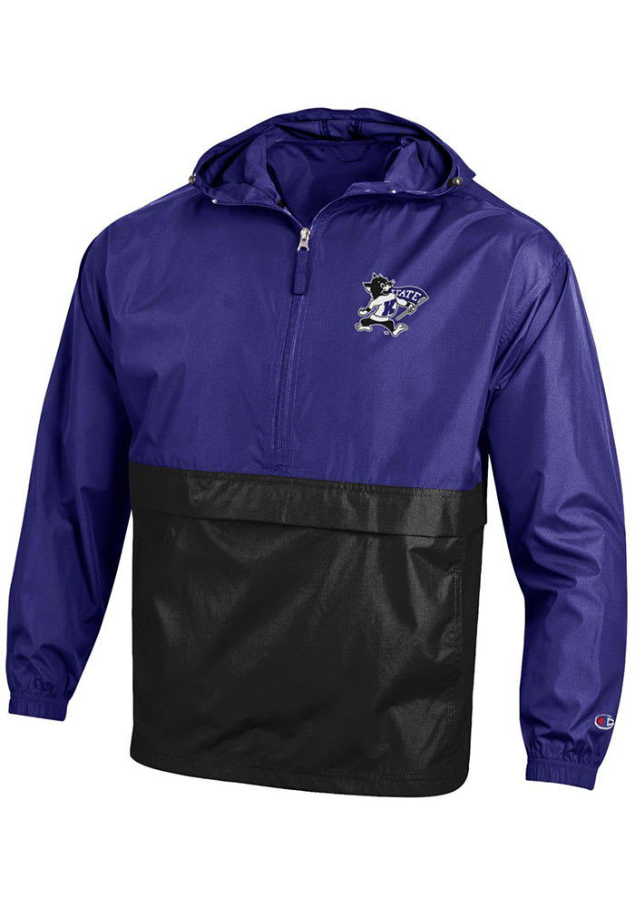 Willie The Wildcat K-State Wildcats Mens Purple Logo Light Weight Jacket