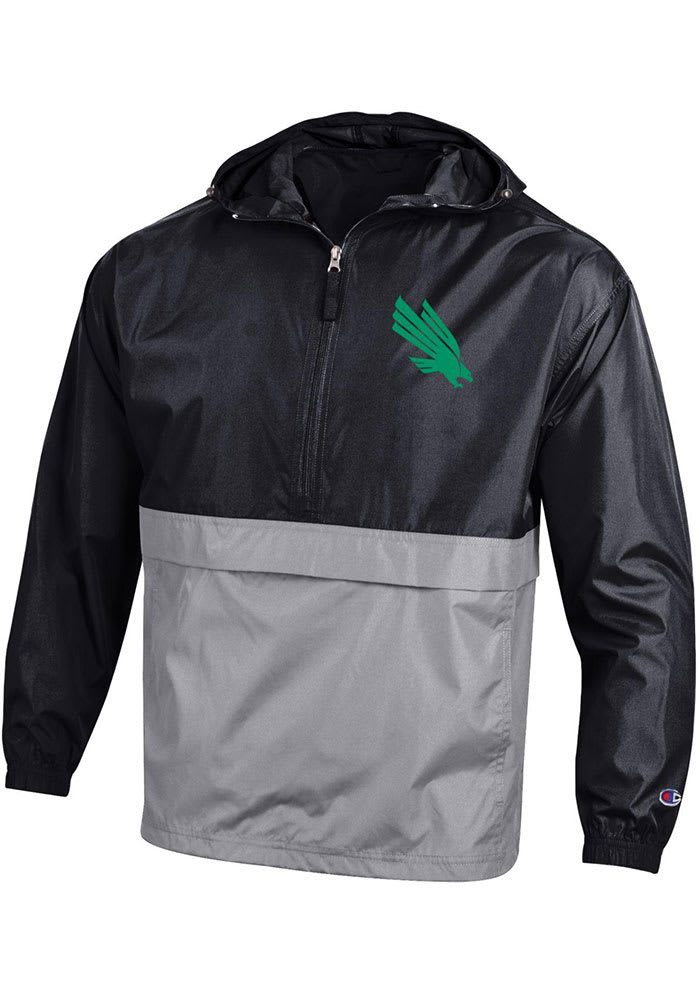 Champion North Texas Mean Green Mens Black Primary Logo Light Weight Jacket