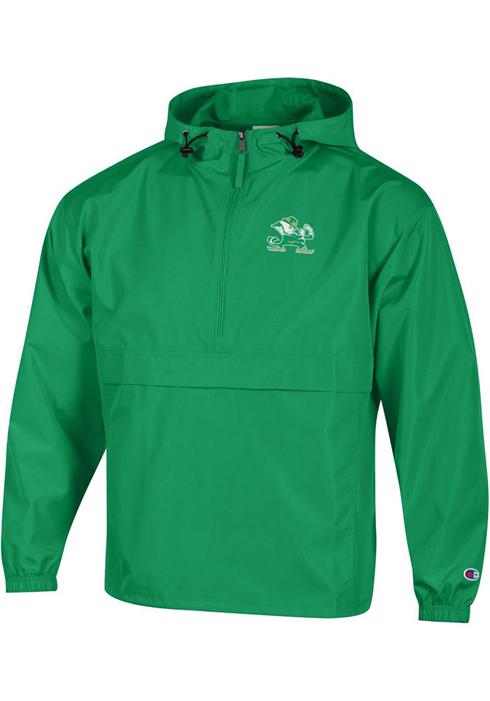 Champion Notre Dame Fighting Irish Mens Green Primary Logo Light Weight Jacket