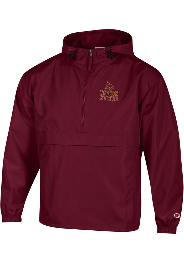 Champion Texas State Bobcats Mens Maroon Primary Logo Light Weight Jacket