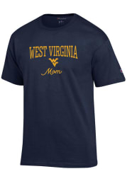 Champion West Virginia Mountaineers Womens Navy Blue Mom Short Sleeve T-Shirt