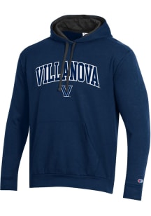 Champion Villanova Wildcats Mens Navy Blue Stadium Fleece Long Sleeve Hoodie