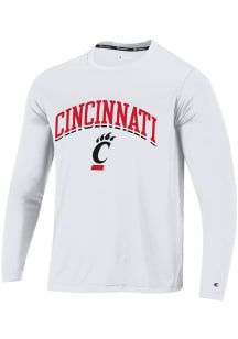 Champion Cincinnati Bearcats White Stadium Heathered Impact Long Sleeve T-Shirt