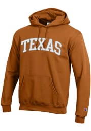 Champion Texas Longhorns Mens Burnt Orange Powerblend Arch Twill Long Sleeve Hoodie