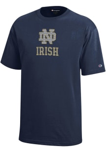 Champion Notre Dame Fighting Irish Youth Navy Blue Primary logo Short Sleeve T-Shirt