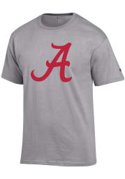Champion Alabama Crimson Tide Grey Big Logo Short Sleeve T Shirt