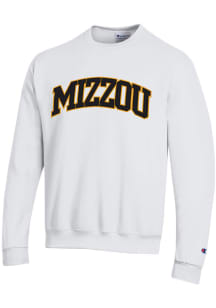 Champion Missouri Tigers Mens White Arch Name Long Sleeve Crew Sweatshirt
