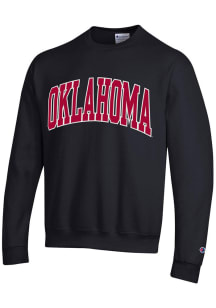 Champion Oklahoma Sooners Mens Black Arch Name Long Sleeve Crew Sweatshirt