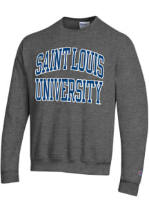 Champion Saint Louis Billikens Mens Charcoal Arch Mascot Long Sleeve Crew Sweatshirt
