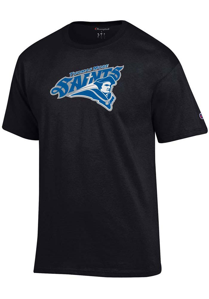 Champion Thomas More Saints Black Team Logo Short Sleeve T Shirt