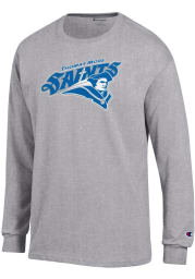 Champion Thomas More Saints Grey Team Logo Long Sleeve T Shirt