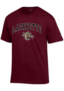 Champion Lafayette College Maroon ARCH MASCOT Short Sleeve T Shirt