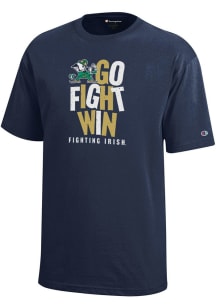 Champion Notre Dame Fighting Irish Youth Navy Blue TEAM CHANT Short Sleeve T-Shirt