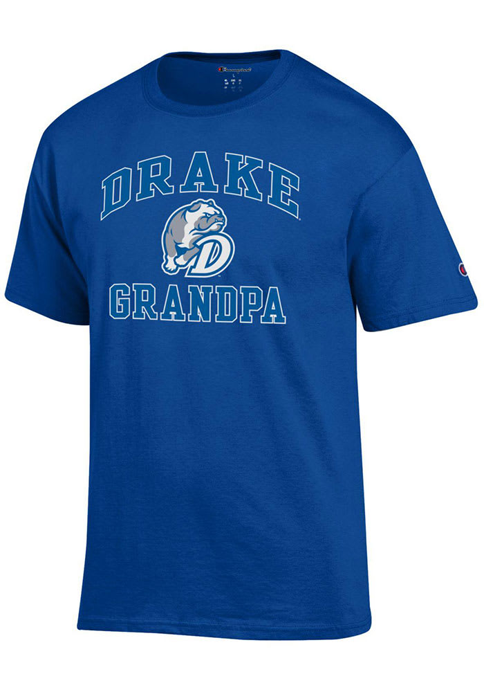 Champion Drake Bulldogs Blue Grandpa Short Sleeve T Shirt