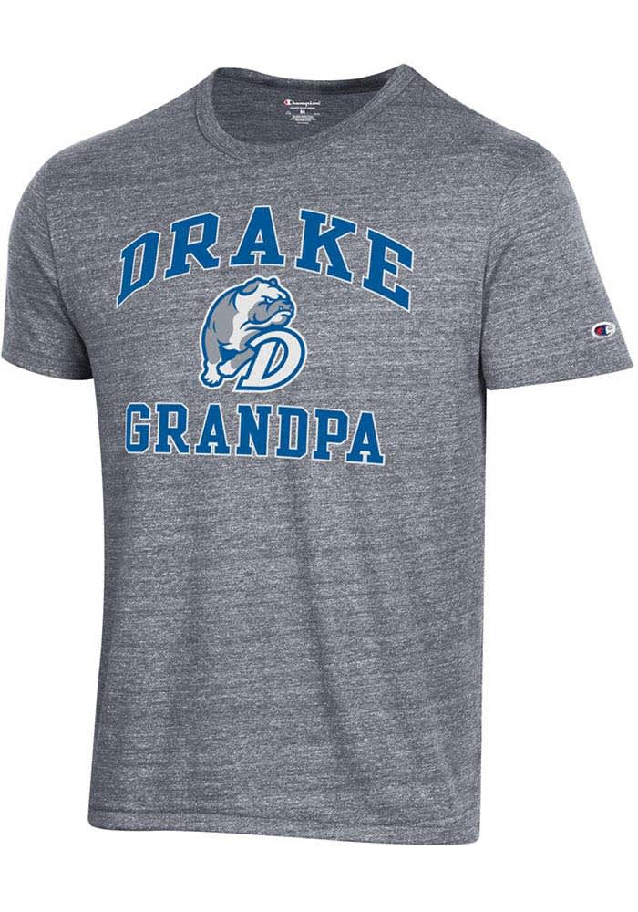 Champion Drake Bulldogs Grey Grandpa Short Sleeve Fashion T Shirt