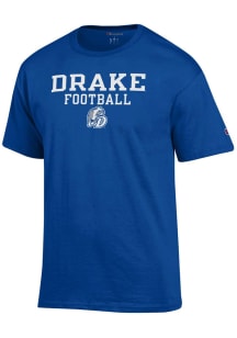Champion Drake Bulldogs Blue Football Short Sleeve T Shirt