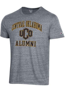 Champion Central Oklahoma Bronchos Grey Alumni Number One Short Sleeve Fashion T Shirt