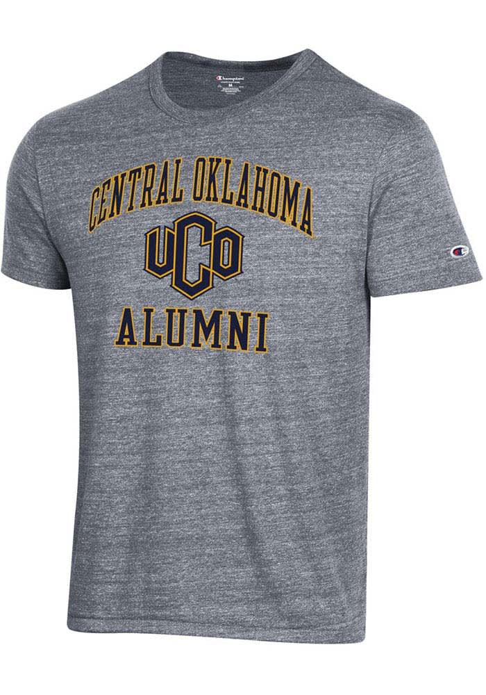 Champion Central Oklahoma Bronchos Grey Alumni #1 Short Sleeve Fashion T Shirt
