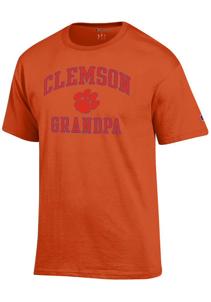 Champion Clemson Tigers Orange Grandpa #1 Short Sleeve T Shirt