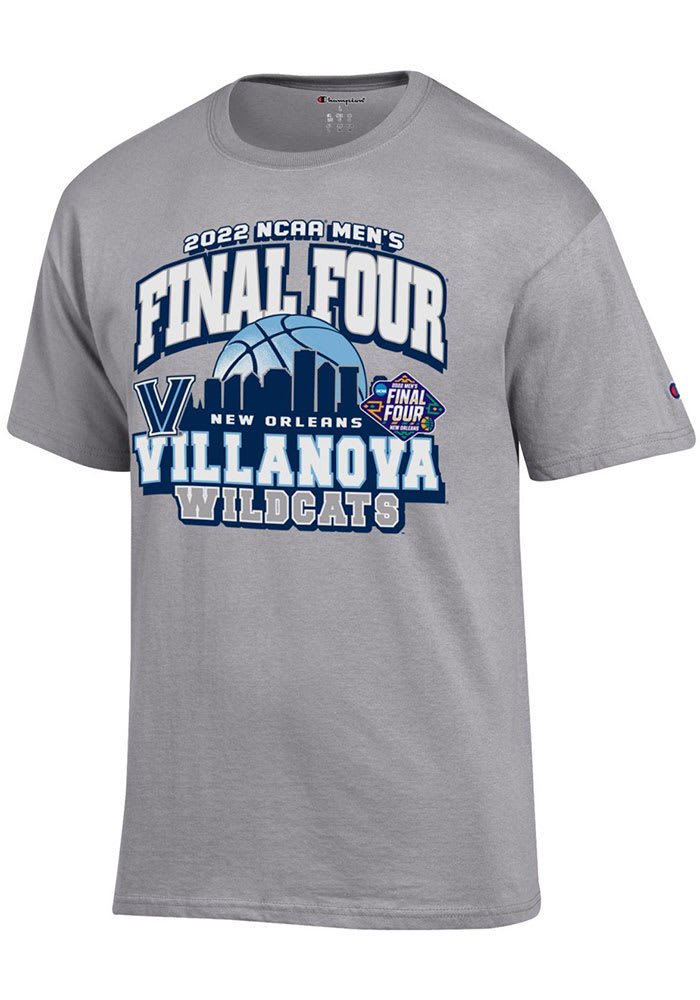Champion Villanova Wildcats Grey 2022 Final Four Short Sleeve T Shirt