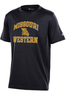 Champion Missouri Western Griffons Youth Black Arch Mascot Short Sleeve T-Shirt