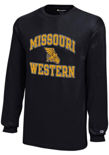 Champion Missouri Western Griffons Youth Black Arch Mascot Long Sleeve T-Shirt