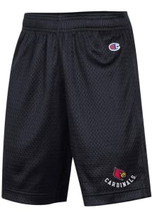 Champion Louisville Cardinals Youth Black Primary Logo Shorts