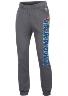 Champion Kansas Jayhawks Youth Grey Primary Logo Sweatpants