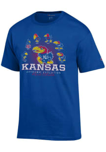 Champion Kansas Jayhawks Blue Jersey Short Sleeve T Shirt