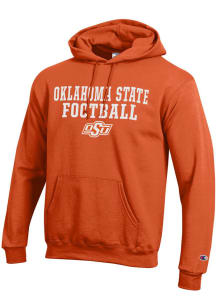 Champion Oklahoma State Cowboys Mens Orange Primary Team Football Long Sleeve Hoodie