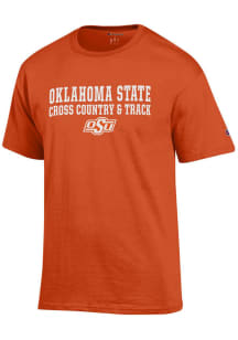 Champion Oklahoma State Cowboys Orange Primary Team Cross Country and Track Short Sleeve T Shirt