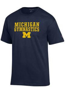 Champion Michigan Wolverines Navy Blue GYMNATICS Short Sleeve T Shirt