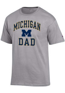 Champion Michigan Wolverines Grey ARCH LOGO DAD Short Sleeve T Shirt