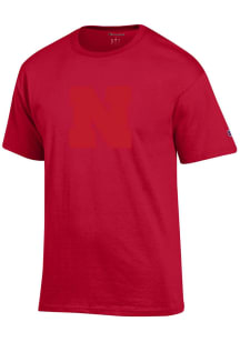 Champion Nebraska Cornhuskers Red Primary Logo Short Sleeve T Shirt