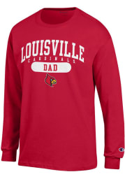 Champion Louisville Cardinals Red DAD PILL Long Sleeve T Shirt