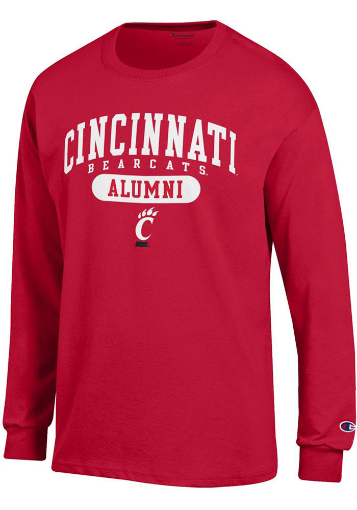 Champion Cincinnati Bearcats Red PILL ALUMNI Long Sleeve T Shirt