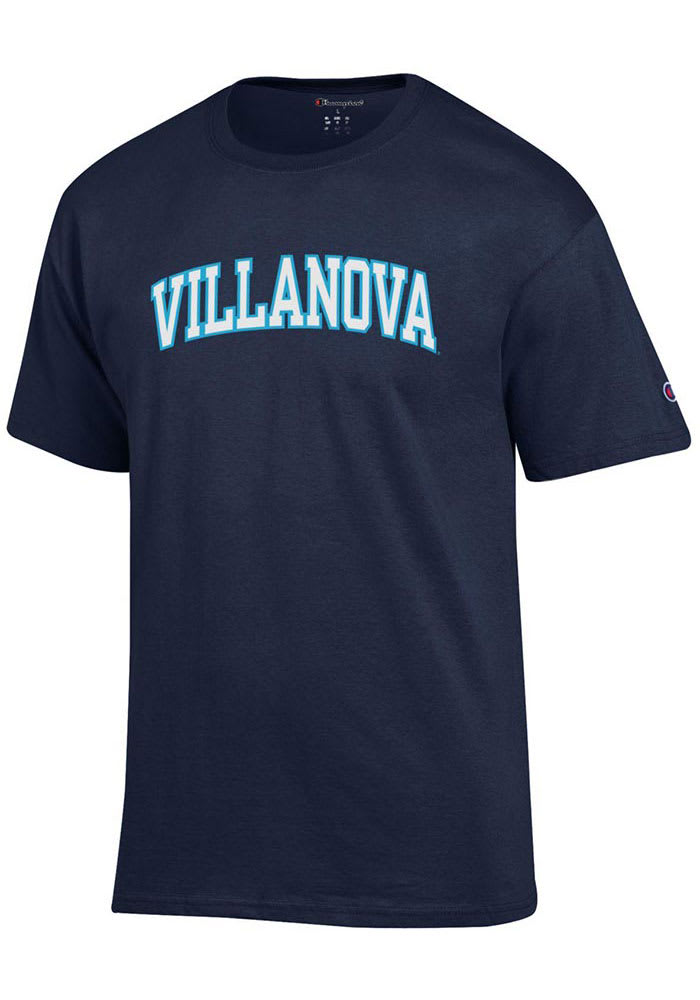 Champion Villanova Wildcats Navy Blue Arch Name Short Sleeve T Shirt