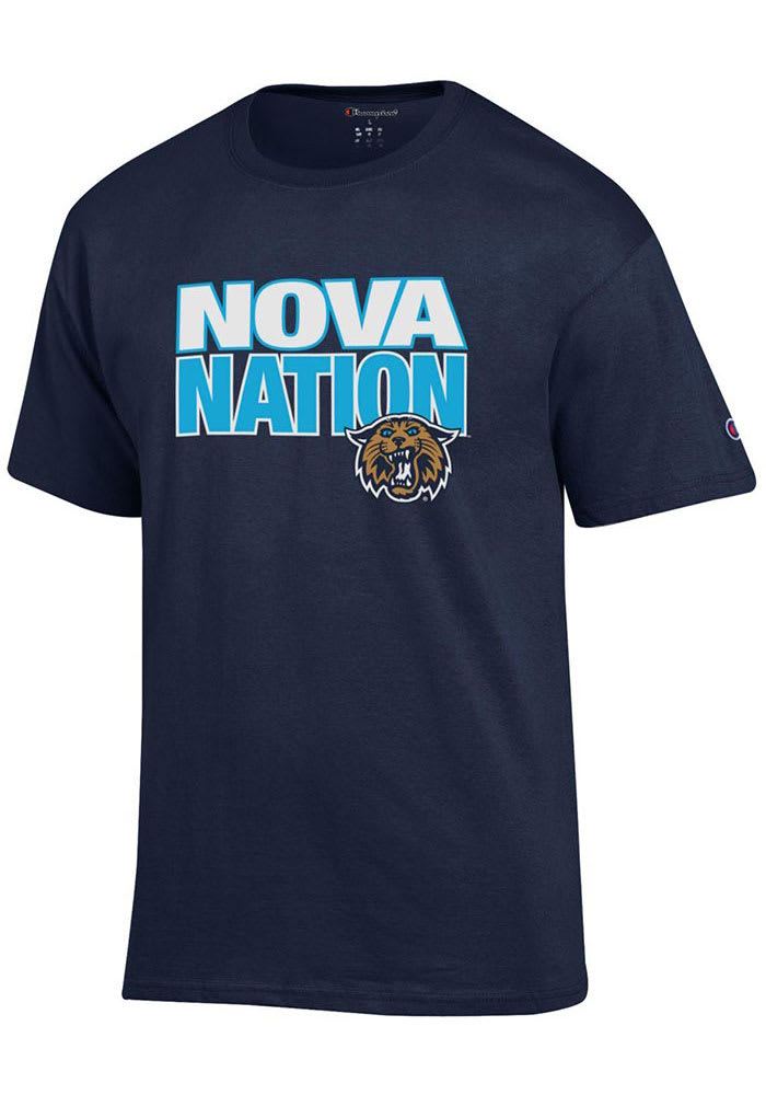 Champion Villanova Wildcats Navy Blue Slogan Short Sleeve T Shirt