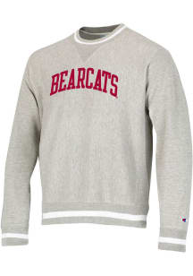 Champion Cincinnati Bearcats Mens Grey Vintage Wash Reverse Weave Long Sleeve Crew Sweatshirt