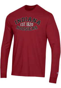 Champion Indiana Hoosiers Red Super Fan Long Sleeve T Shirt