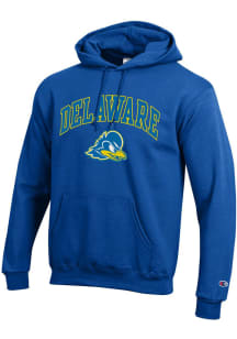 Champion Delaware Fightin' Blue Hens Mens Blue Arch Mascot Long Sleeve Hoodie