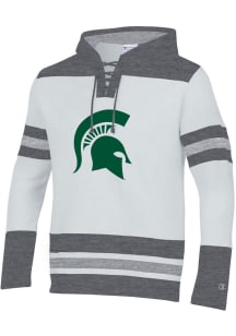 Champion Michigan State Spartans Mens White Hockey Long Sleeve Hoodie