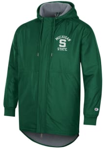 Champion Michigan State Spartans Mens Green Stadium Sherpa Heavyweight Jacket