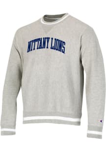 Champion Penn State Nittany Lions Mens Grey Vintage Wash Reverse Weave Long Sleeve Crew Sweatshirt