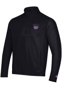 Champion K-State Wildcats Mens Black Explorer Fleece Long Sleeve 1/4 Zip Pullover