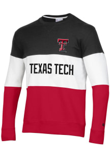 Champion Texas Tech Red Raiders Mens Black Blocked Long Sleeve Crew Sweatshirt