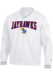 Champion Kansas Jayhawks Mens White Scout Pullover Jackets