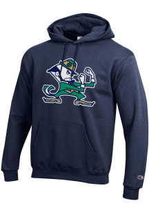 Champion Notre Dame Fighting Irish Mens Navy Blue Primary Logo Long Sleeve Hoodie