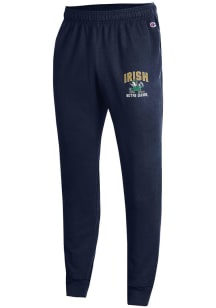 Champion Notre Dame Fighting Irish Mens Navy Blue Stacked Sweatpants